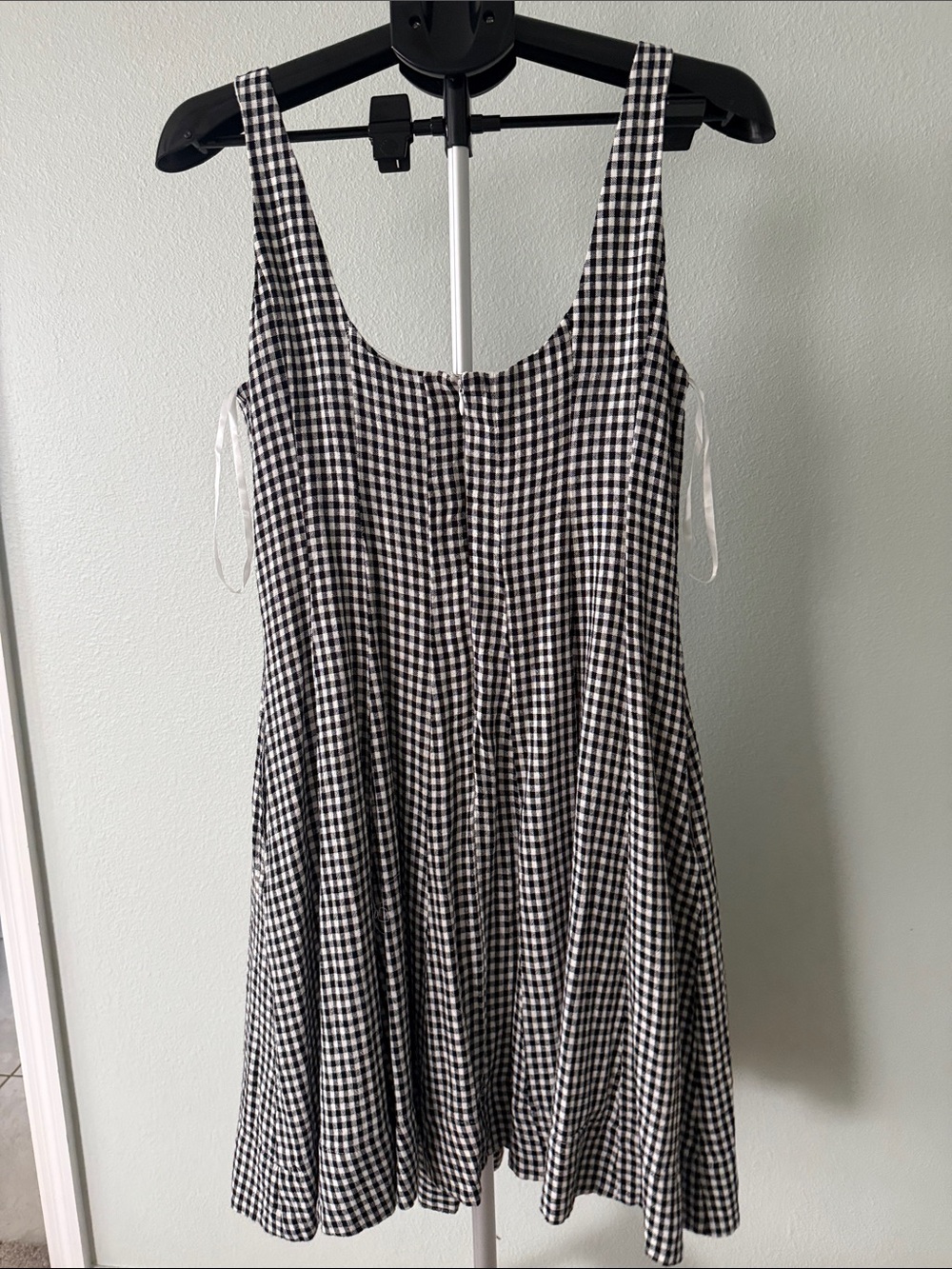 Bailey 44 Black and White Gingham Checkered Midi Dress Size 8 NWOT - Picture 9 of 14